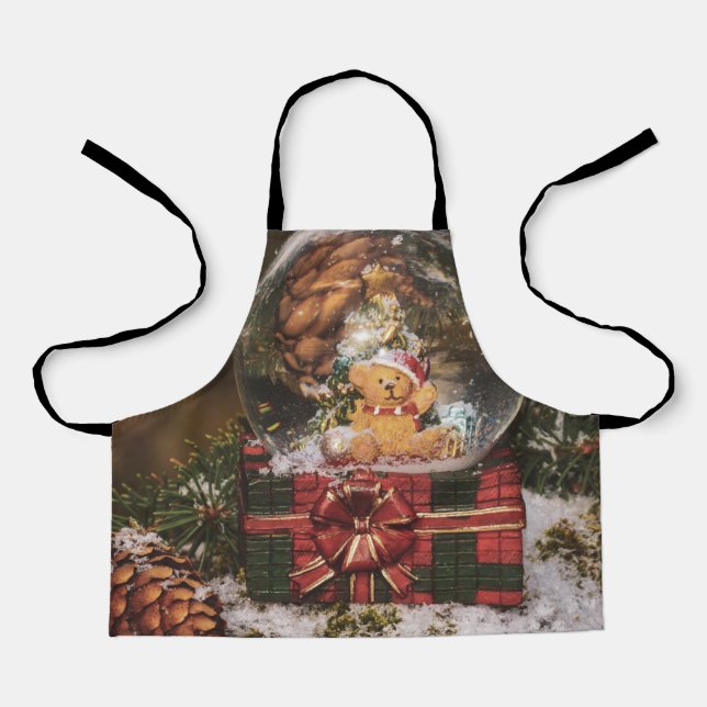 Snow globe with cute Bear Apron (Front)