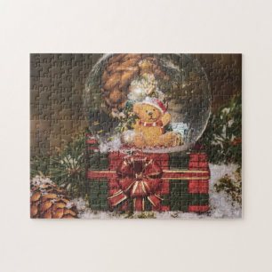 Snow globe with cute Bear Jigsaw Puzzle