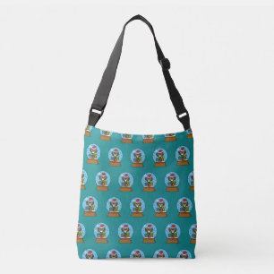 Snow Globe with Santa Claus Owl Crossbody Bag