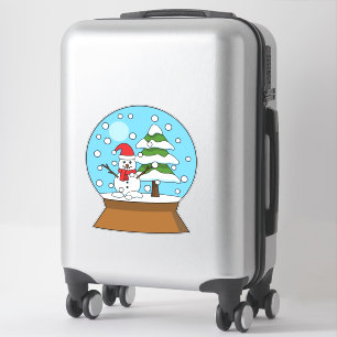 Snow Globe with Snowman and Pine Tree