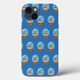Snow Globe with Snowman and Pine Tree iPhone 13 Case