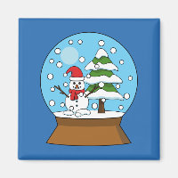 Snow Globe with Snowman and Pine Tree