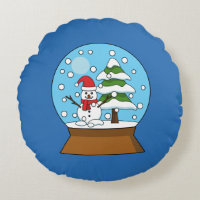 Snow Globe with Snowman and Pine Tree