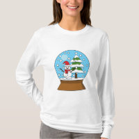 Snow Globe with Snowman and Pine Tree