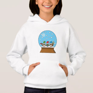 Snow Globe with Three Gnome Owls