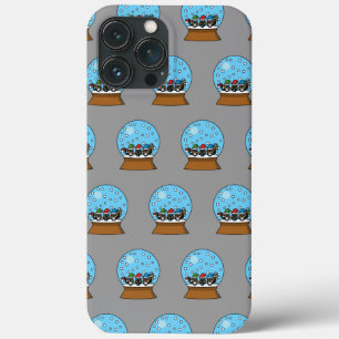 Snow Globe with Three Gnome Owls iPhone 13 Pro Max Case