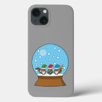 Snow Globe with Three Gnome Owls