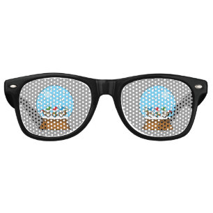 Snow Globe with Three Gnome Owls Retro Sunglasses