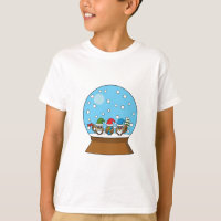 Snow Globe with Three Gnome Owls