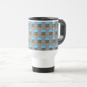Snow Globe with Three Gnome Owls Travel Mug