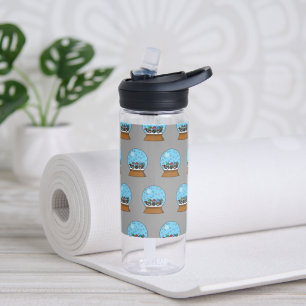 Snow Globe with Three Gnome Owls Water Bottle