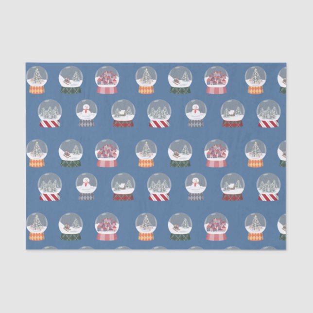 Snow globes all-over pattern -  tissue paper (Front)