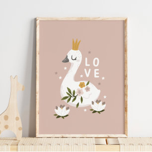 Snow Goose Animal Name Love Poster   Wall Print