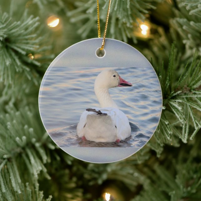 Snow Goose Ceramic Tree Decoration (Tree)