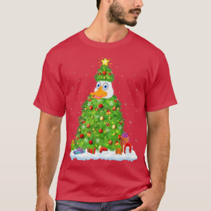 Snow Goose Xmas Lighting Tree Funny Snow Goose Chr T-Shirt