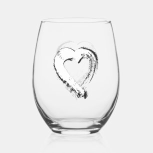 Snow Heart Wine Glass