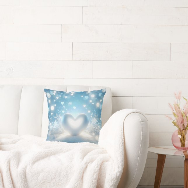 Snow Hearts Cushion (Couch)