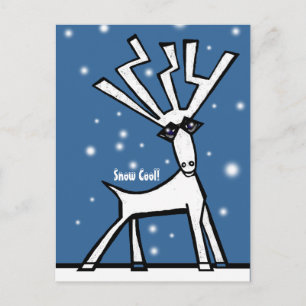 Snow holiday postcard