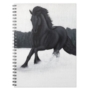 Snow Horse Collection Spiral Notebook