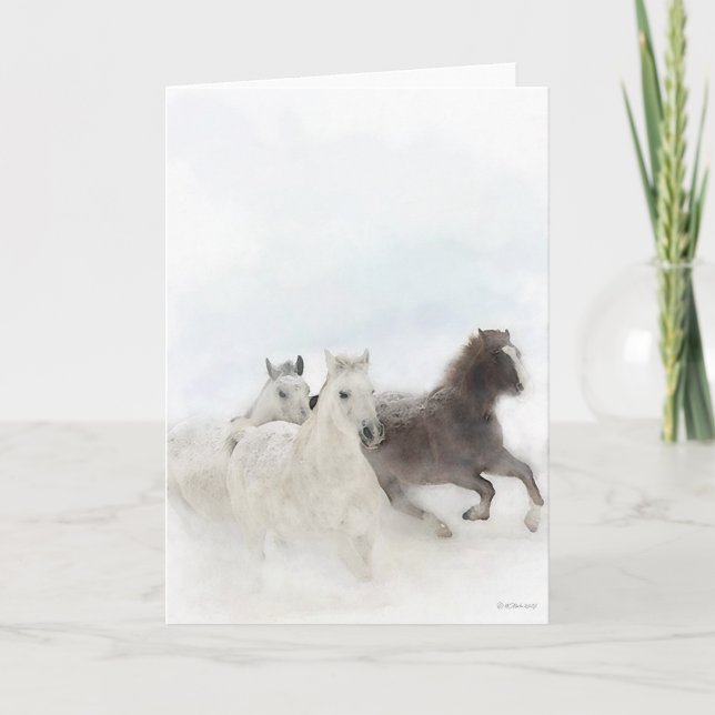Snow Horses Card (Front)