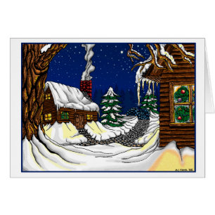 Snow Houses Christmas Greeting Card