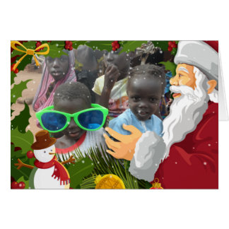 Snow in Africa fun Christmas card