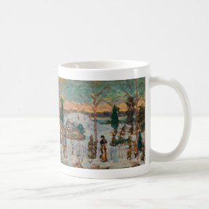 Snow in April by Maurice Prendergast, Vintage Art Coffee Mug