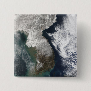 Snow in Korea 15 Cm Square Badge