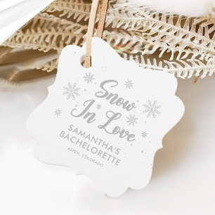 Snow In Love Bachelorette Favour Tags