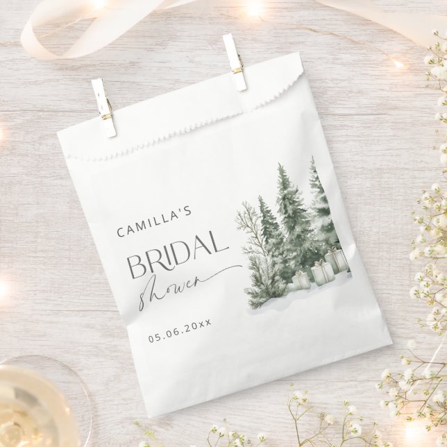 Snow In Love Bridal Shower Favour Bags (Clipped)