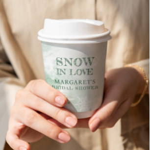 Snow in Love Bridal Shower Paper Cups