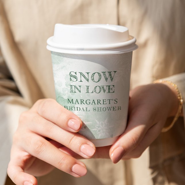 Snow in Love Bridal Shower Paper Cups (Creator Uploaded)