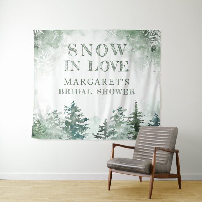 Snow in Love Bridal Shower Welcome  Tapestry (In Situ (Horizontal))