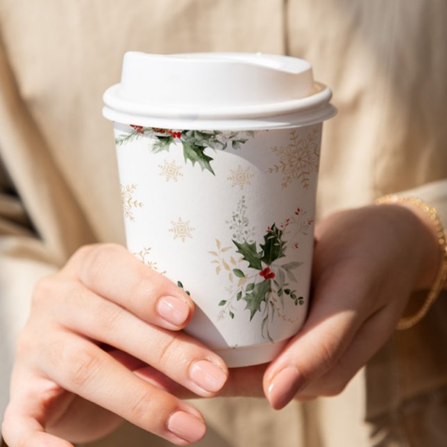 Snow in Love Christmas Bridal Shower Paper Cups (Creator Uploaded)