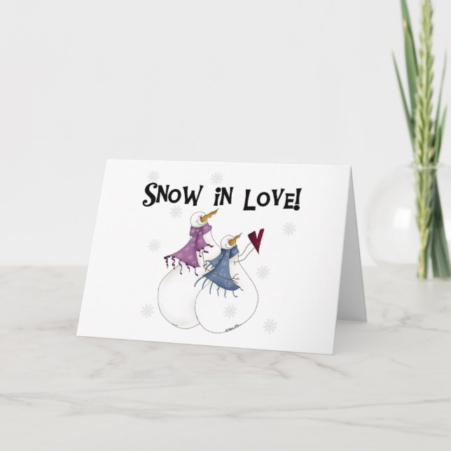 Snow in Love Holiday Card (Front)
