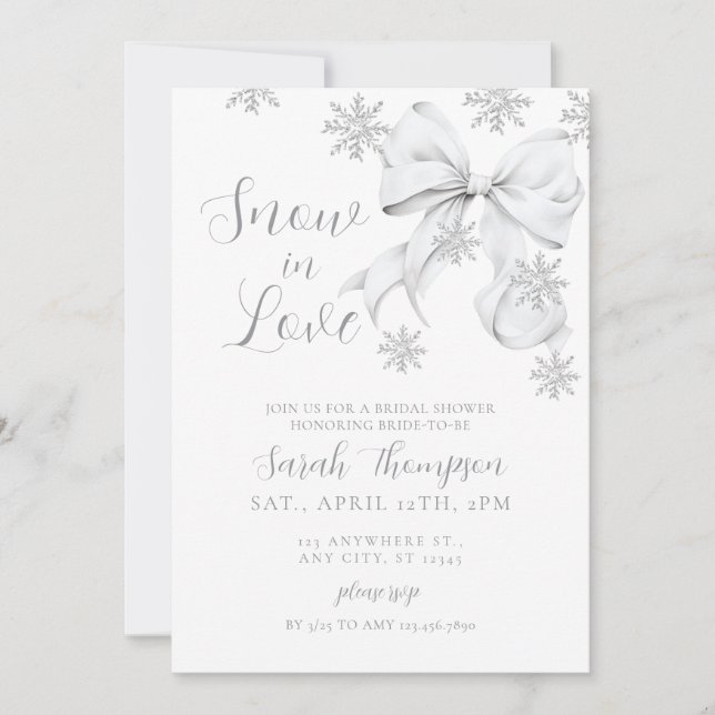 Snow in Love Invitation (Front)