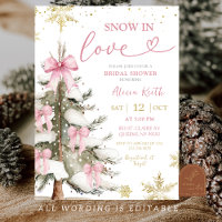 Snow in Love Pink Winter Bridal Shower