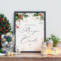 Snow in Love Recipe Cards Winter Bridal Shower