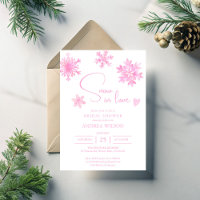 Snow in love snowflakes winter bridal shower
