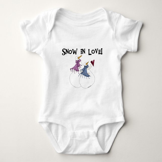 Snow in Love Snowman T-shirts and Gifts (Front)