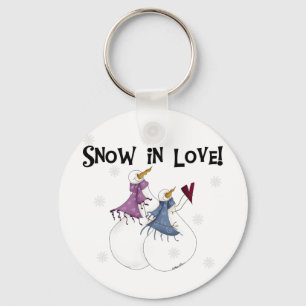 Snow in Love Snowman T-shirts and Gifts Key Ring