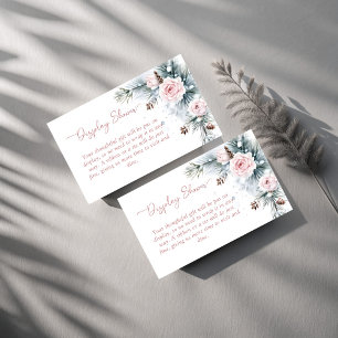 Snow in love winter bridal shower display shower enclosure card