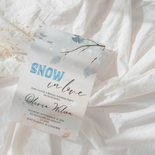 Snow in Love Winter Bridal Shower- Elegant Frost  Invitation