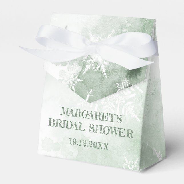 Snow in Love Winter Bridal Shower Favour Box (Front Side)