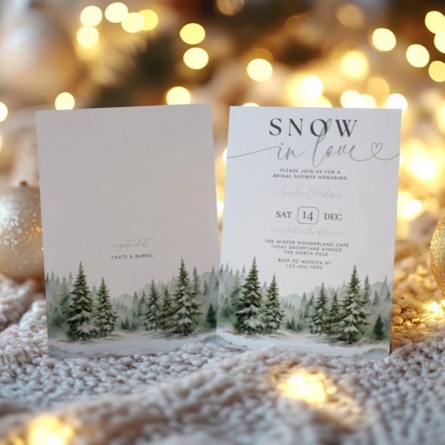 Snow in Love Winter Bridal Shower Invite (Creator Uploaded)