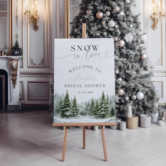 Snow in Love Winter Bridal Shower Sign (Creator Uploaded)