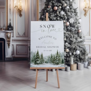 Snow in Love Winter Bridal Shower Sign