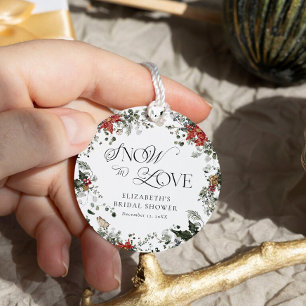 Snow in Love Winter Bridal Shower Thank You Favour Tags
