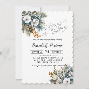 Snow in love winter Engagement Party  Invitation