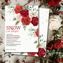 Snow in Love Winter Rustic Snowflake Bridal shower